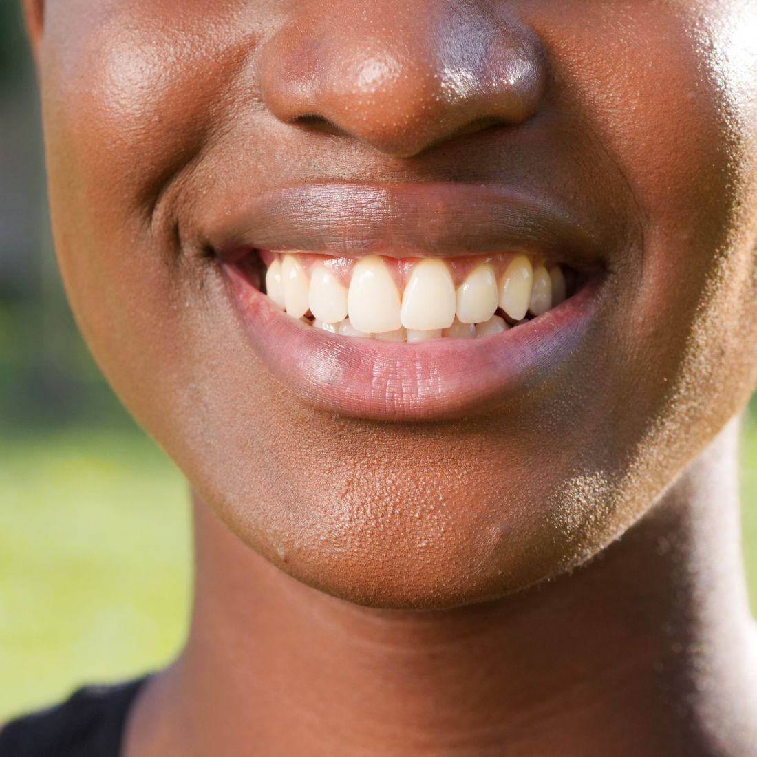 Close-up of a confident smile